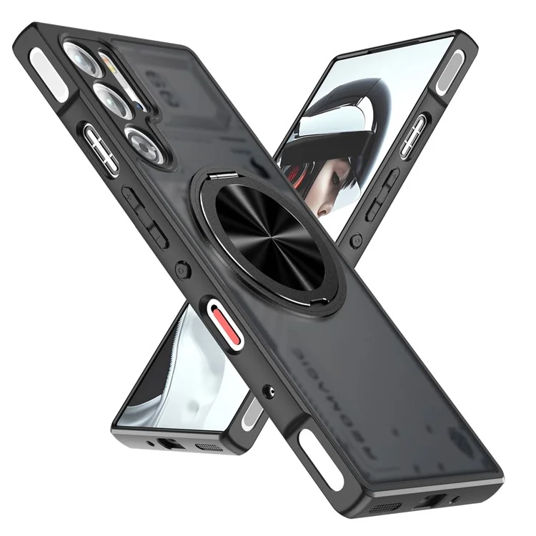 For Asus ROG Phone 8 5G / 8 Pro 5G Case Compatible with MagSafe TPU + PC Rotary Kickstand Phone Cover