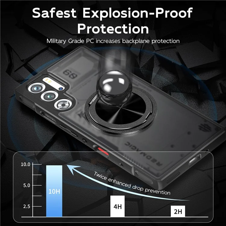 For Asus ROG Phone 8 5G / 8 Pro 5G Case Compatible with MagSafe TPU + PC Rotary Kickstand Phone Cover