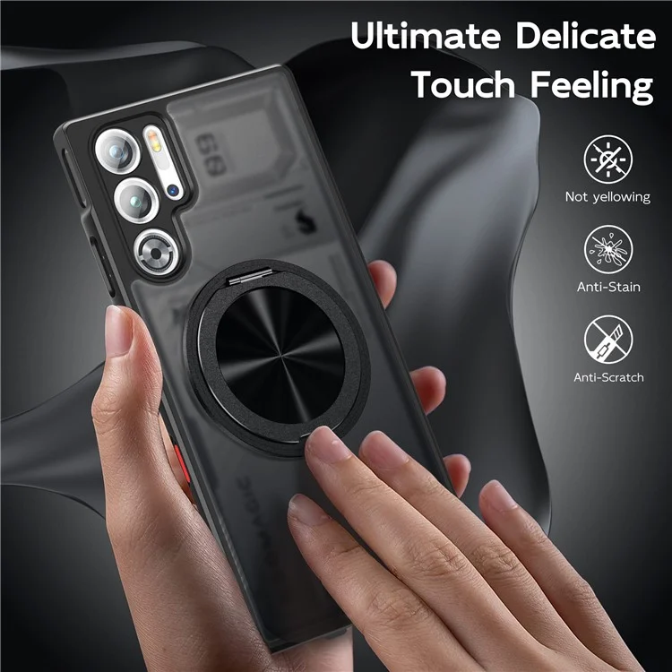 For Asus ROG Phone 8 5G / 8 Pro 5G Case Compatible with MagSafe TPU + PC Rotary Kickstand Phone Cover