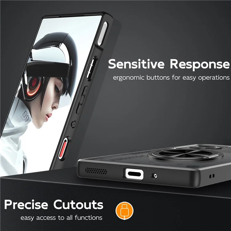 For Asus ROG Phone 8 5G / 8 Pro 5G Case Compatible with MagSafe TPU + PC Rotary Kickstand Phone Cover