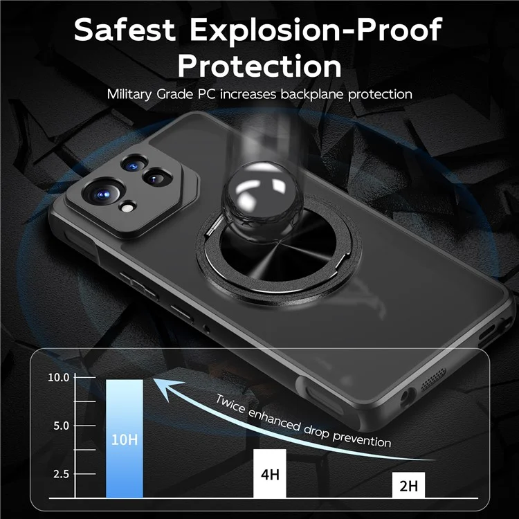 Чехол для ZTE nubia Red Magic 9 Pro 5G / 9 Pro+ 5G, совместимый с MagSafe, из ТПУ + ПК с вращающейся подставкой