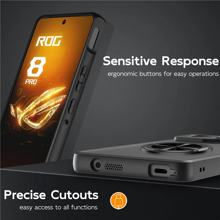 Чехол для ZTE nubia Red Magic 9 Pro 5G / 9 Pro+ 5G, совместимый с MagSafe, из ТПУ + ПК с вращающейся подставкой