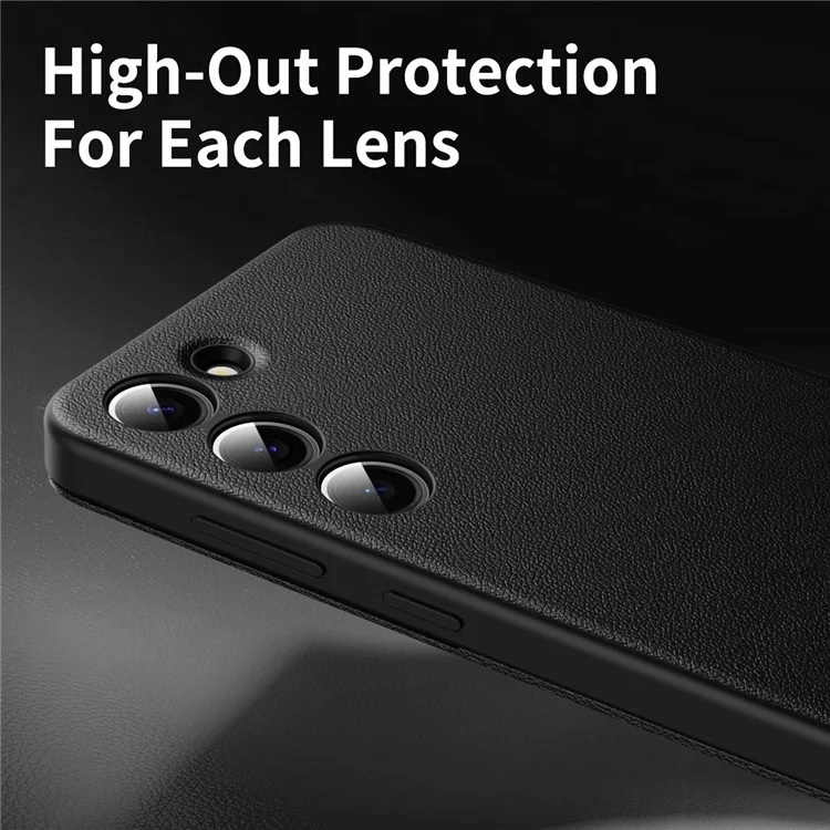 Für Samsung Galaxy S22 5G Hülle Leder Handy Hülle mit Sichtfenster Kartenschlitz - Schwarz