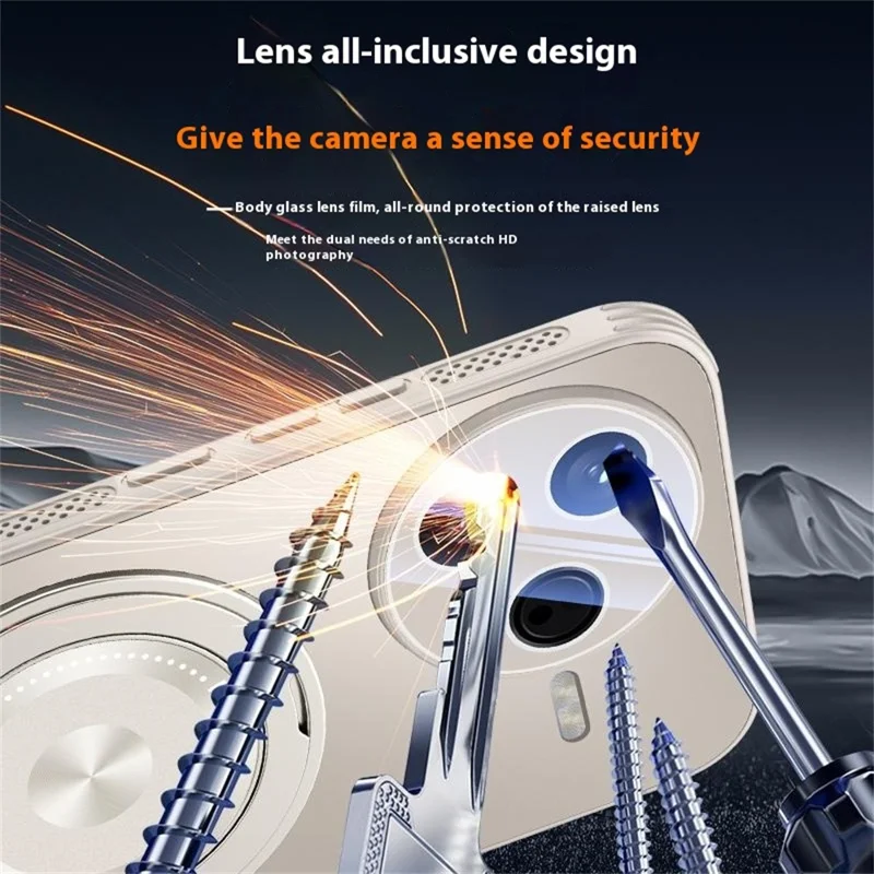 For Xiaomi Poco F7 Ultra 5G / Redmi K80 Pro 5G Magnetic Case Kickstand TPU PC Heat Dissipation Phone Cover - Black