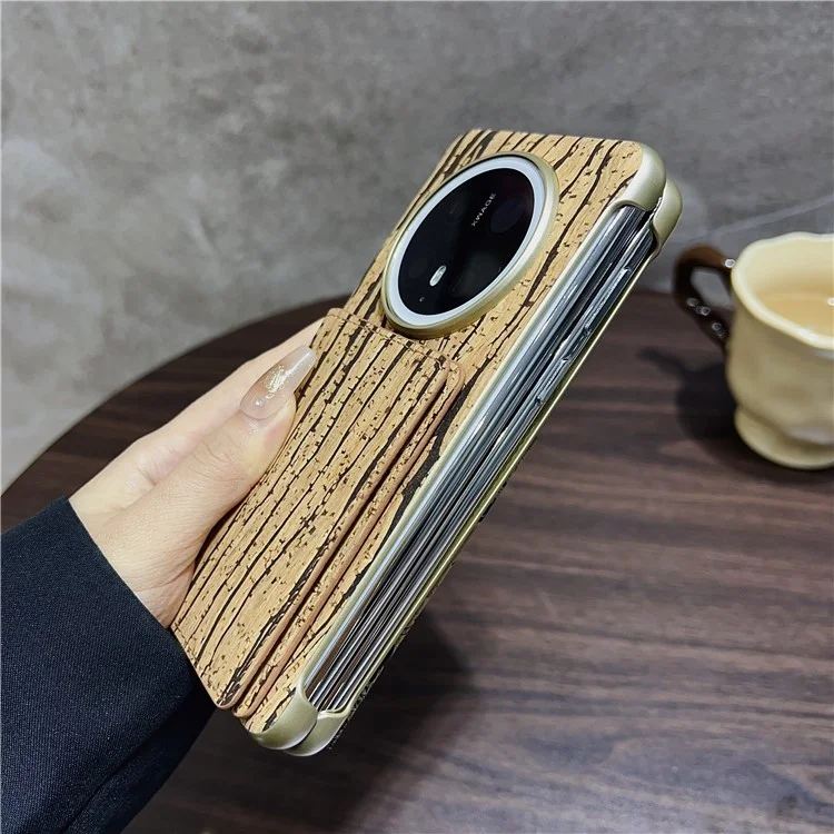 For Huawei Mate 70 Case Compatible with MagSafe Pattern Print PU + PC Phone Cover with Card Holder - Green