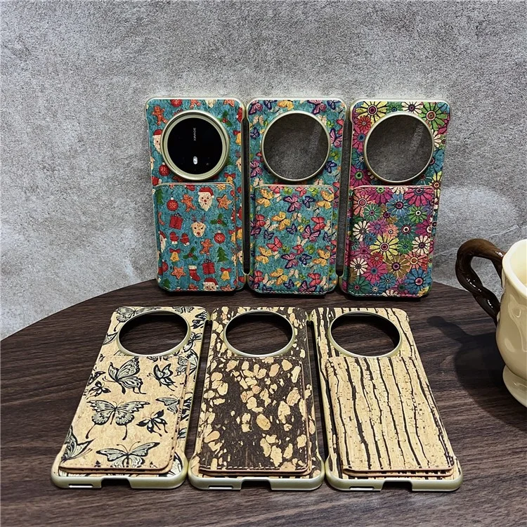 For Huawei Mate 70 Case Compatible with MagSafe Pattern Print PU + PC Phone Cover with Card Holder - Green