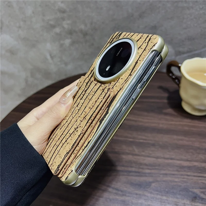 Til Huawei Mate 70 Pro / 70 Pro+ Taske Kompatibel med MagSafe Mønsterprint PU + PC Telefontaske med Kortholder - Sort