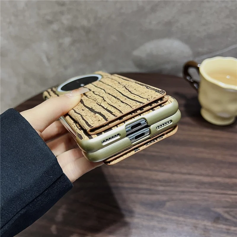 Til Huawei Mate 70 Pro / 70 Pro+ Taske Kompatibel med MagSafe Mønsterprint PU + PC Telefontaske med Kortholder - Sort