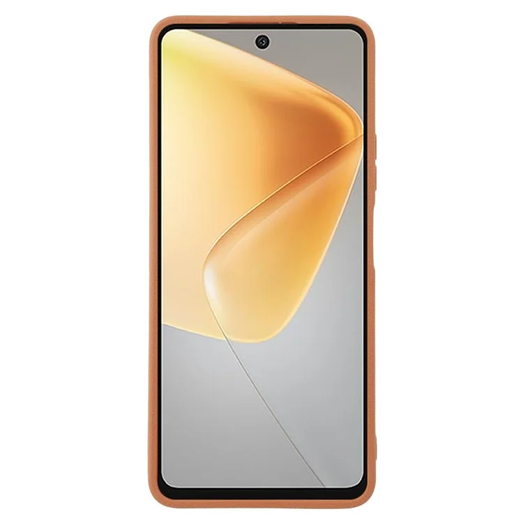 Custodia in pelle goffrata per Infinix Hot 50 4G, cover protettiva per telefono antiurto - Marrone