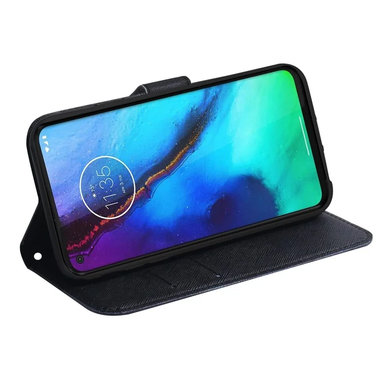 Per Motorola Moto S30 Pro 5G / Edge 30 Fusion 5G PU Petura Polletto Pielle Portabile Copertura Eleggio di Straglit Alle Telefono Coperchio - Cane e Lupo