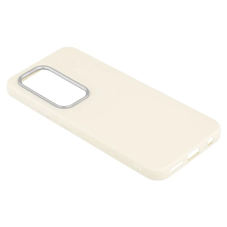 Für Infinix Hot 50 Pro 4G Hülle Leder strukturierte TPU stoßfeste Handyhülle - Weiß