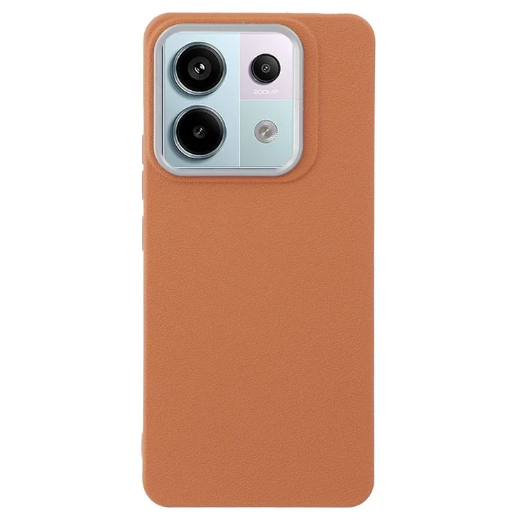 Funda para Xiaomi Redmi Note 13 Pro 5G / Poco X6 5G, con textura de cuero y TPU a prueba de golpes - Marrón