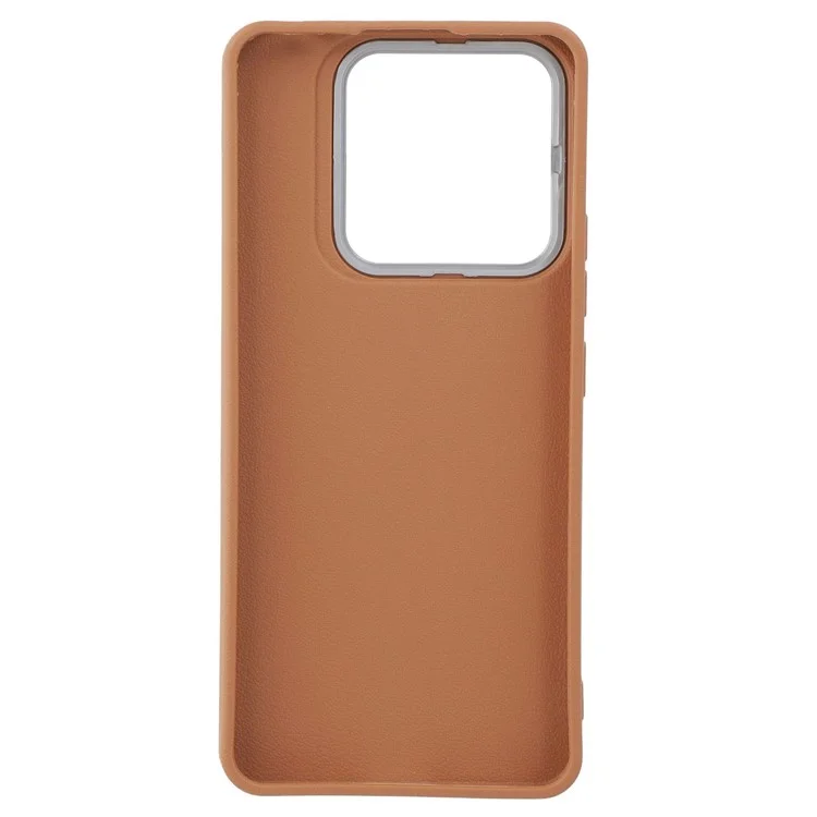 Funda para Xiaomi Redmi Note 13 Pro 5G / Poco X6 5G, con textura de cuero y TPU a prueba de golpes - Marrón
