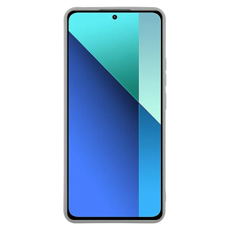 Funda para Xiaomi Redmi Note 13 4G de cuero con textura de TPU a prueba de golpes - Gris