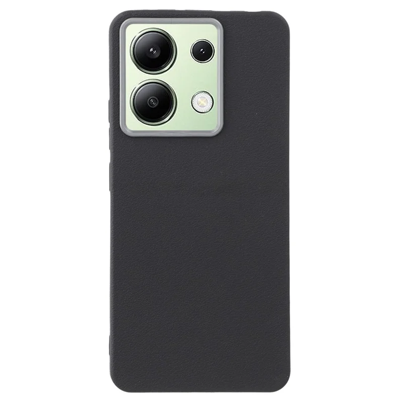 For Xiaomi Redmi Note 13 4G Case Leather Textured TPU Shockproof Phone Cover - Black