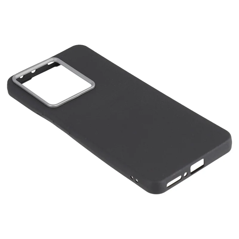 For Xiaomi Redmi Note 13 4G Case Leather Textured TPU Shockproof Phone Cover - Black