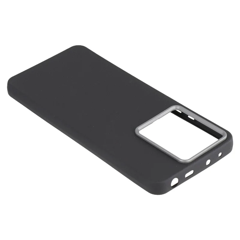 For Xiaomi Redmi Note 13 4G Case Leather Textured TPU Shockproof Phone Cover - Black