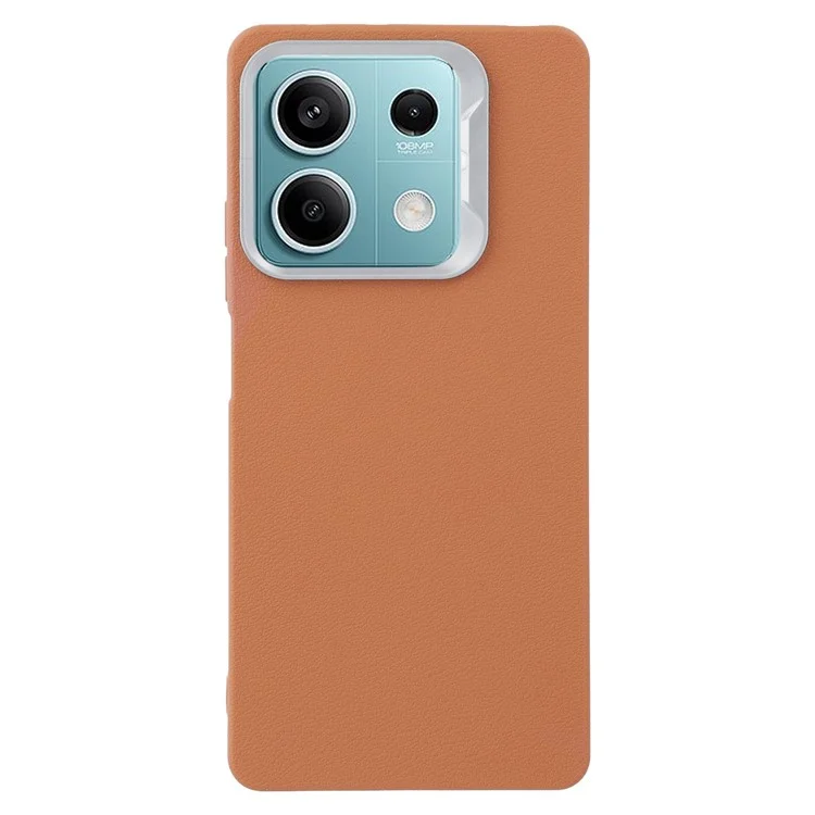 Étui en cuir texturé et antichoc pour Xiaomi Redmi Note 13 5G - Marron