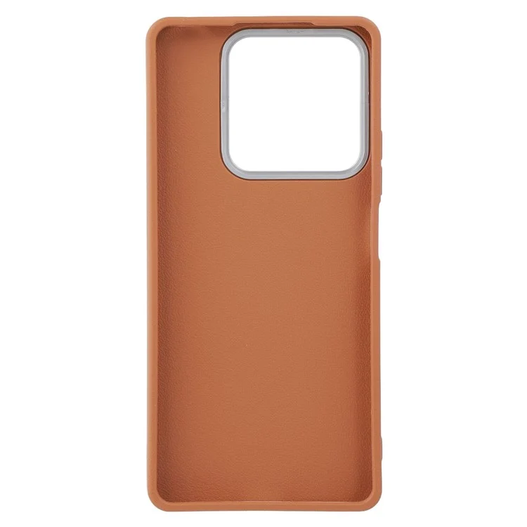 Étui en cuir texturé et antichoc pour Xiaomi Redmi Note 13 5G - Marron