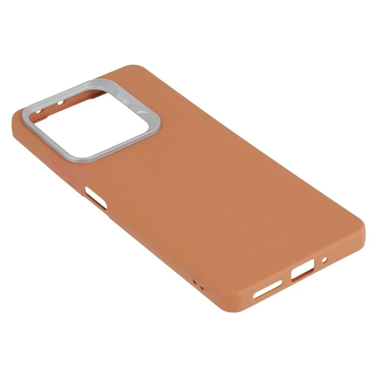 Étui en cuir texturé et antichoc pour Xiaomi Redmi Note 13 5G - Marron