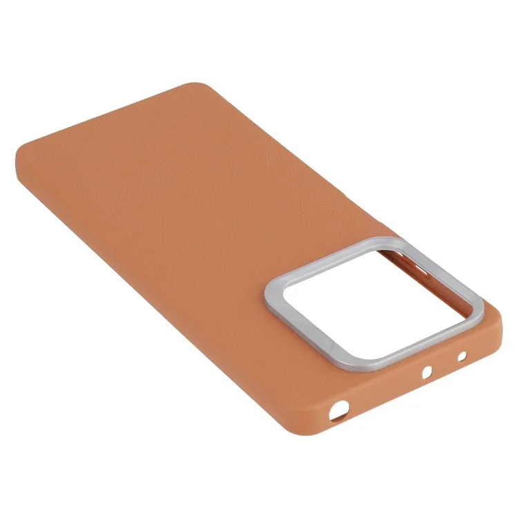 Étui en cuir texturé et antichoc pour Xiaomi Redmi Note 13 5G - Marron