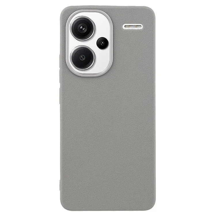 Capa para Xiaomi Redmi Note 13 Pro+ 5G em couro texturizado TPU à prova de choques - Cinza