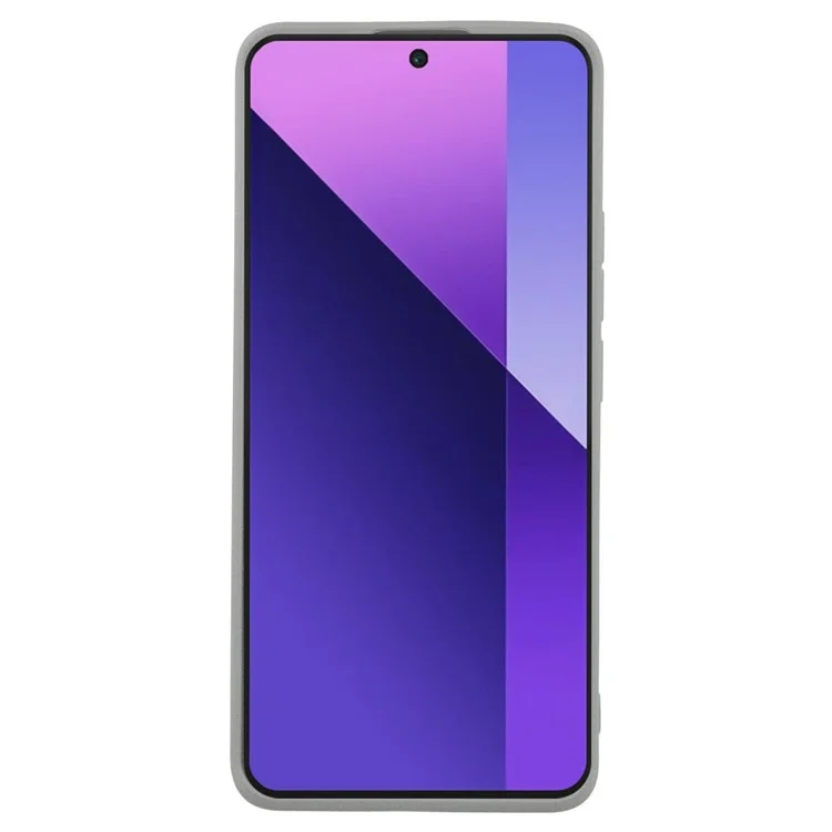 Capa para Xiaomi Redmi Note 13 Pro+ 5G em couro texturizado TPU à prova de choques - Cinza