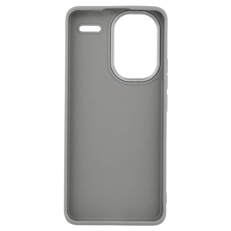 Capa para Xiaomi Redmi Note 13 Pro+ 5G em couro texturizado TPU à prova de choques - Cinza