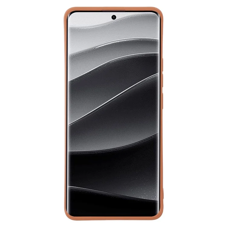 Capa de telefone de couro com textura TPU à prova de choque para Xiaomi Redmi Note 14 Pro+ 5G - Marrom
