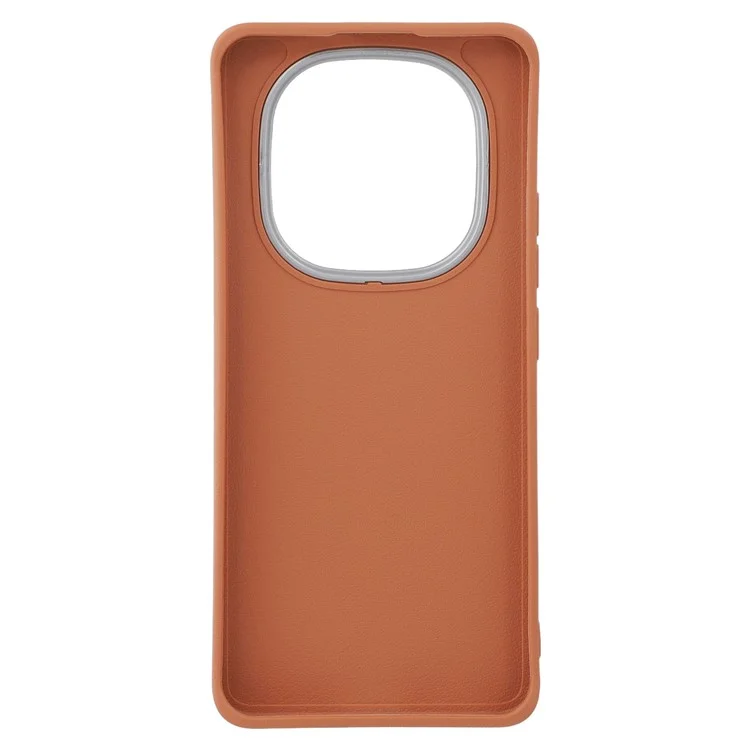 Capa de telefone de couro com textura TPU à prova de choque para Xiaomi Redmi Note 14 Pro+ 5G - Marrom
