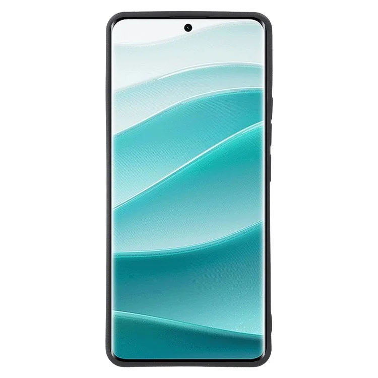 Capa para Xiaomi Redmi Note 14 Pro 5G em couro com textura TPU à prova de choques - Preta