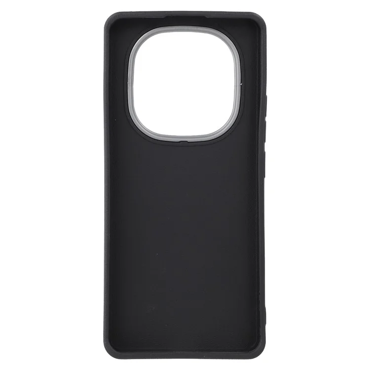 Capa para Xiaomi Redmi Note 14 Pro 5G em couro com textura TPU à prova de choques - Preta
