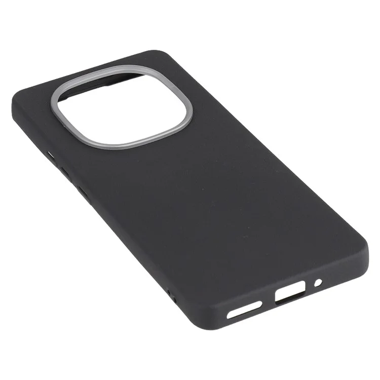 Capa para Xiaomi Redmi Note 14 Pro 5G em couro com textura TPU à prova de choques - Preta