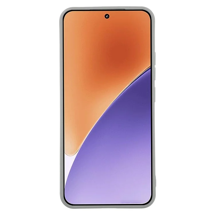 Capa para Xiaomi 15 Pro em couro com textura TPU à prova de choques - Cinza