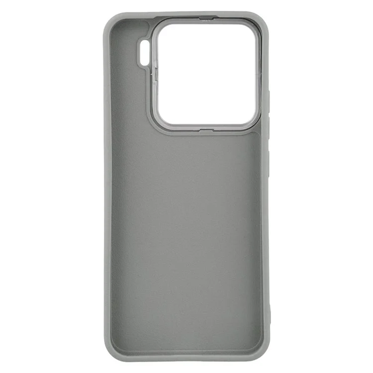 Capa para Xiaomi 15 Pro em couro com textura TPU à prova de choques - Cinza