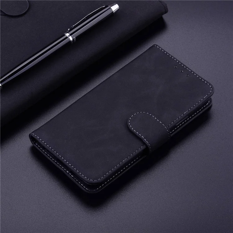 Para Motorola Moto S30 Pro 5G / Edge 30 Fusion 5G Funda de cartera magnética de piel sintética con soporte de teléfono - Negro
