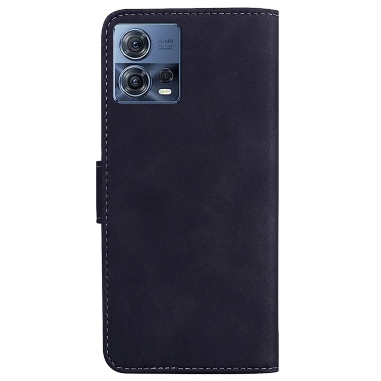 Para Motorola Moto S30 Pro 5G / Edge 30 Fusion 5G Funda de cartera magnética de piel sintética con soporte de teléfono - Negro
