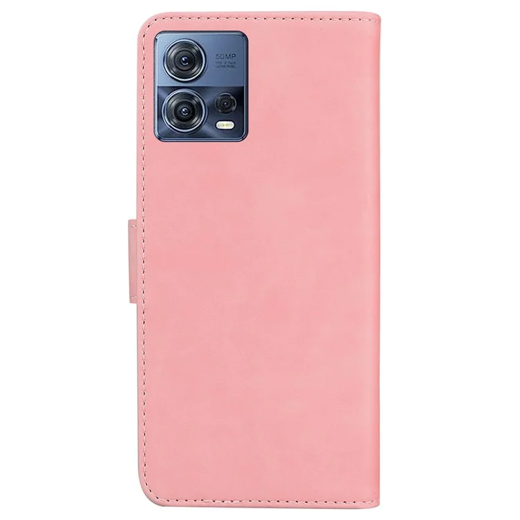 Para Motorola Moto S30 Pro 5G / Edge 30 Fusion 5G PU Cuero Magnético Soporte Cubierta Magnetic Shock -probar Funda de Teléfono Celular - Rosado