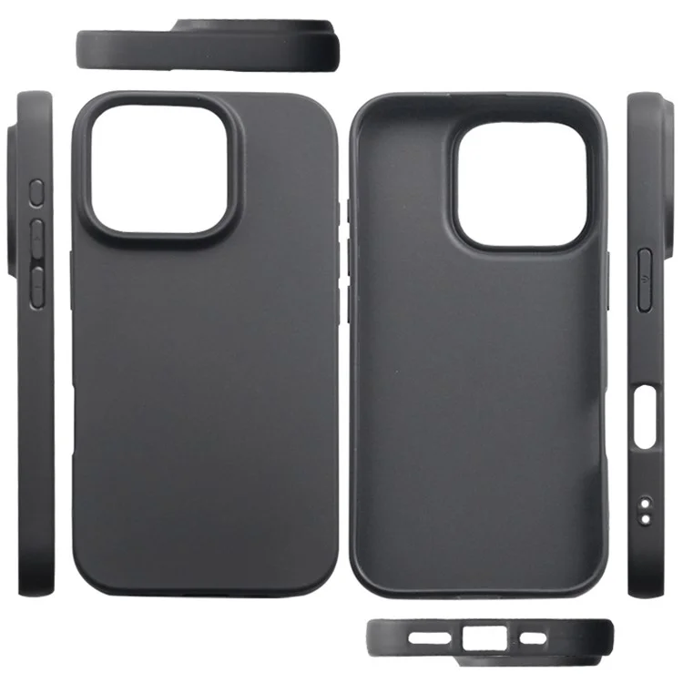 Acquisto all'ingrosso per custodia iPhone 16 Pro Max, cover per telefono opaca in TPU da 1,2 mm con cornice rialzata per fotocamera.