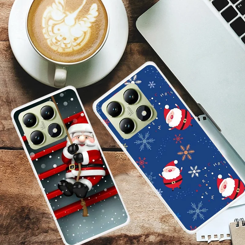 For Xiaomi 14T Pro Case Festive Christmas Pattern TPU Protective Phone Cover - Reading Book