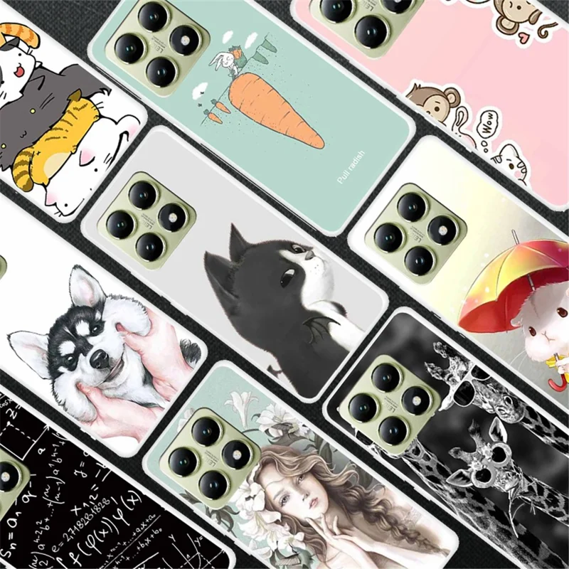 For Xiaomi 14T TPU Case Pattern Printing Anti-Drop Phone Back Cover - Umbrella Squirrel