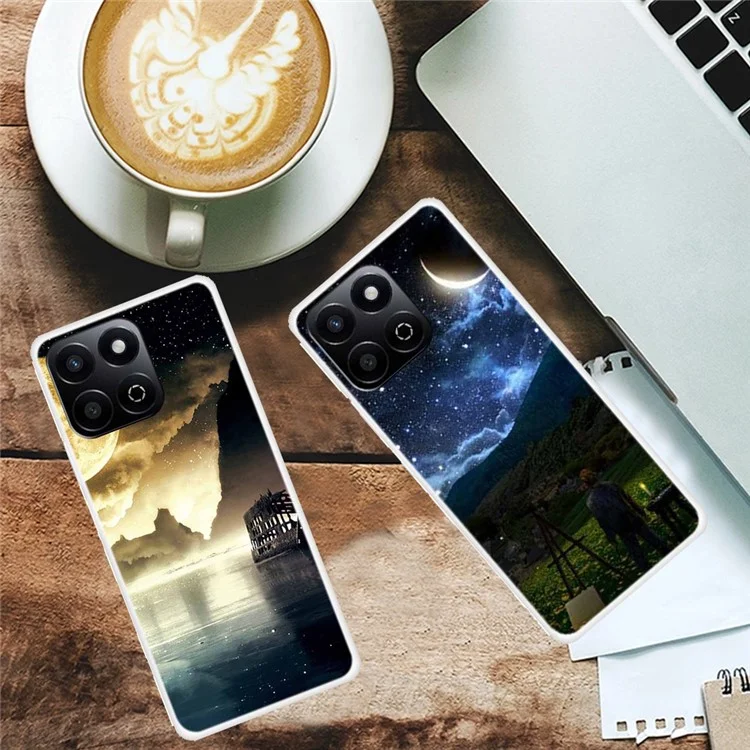 TPU Case for Honor X7c 4G / 200 Smart 5G / Play9T 5G / Play 60 Plus 5G Pattern Printing Anti-Drop Phone Back Cover - Girl
