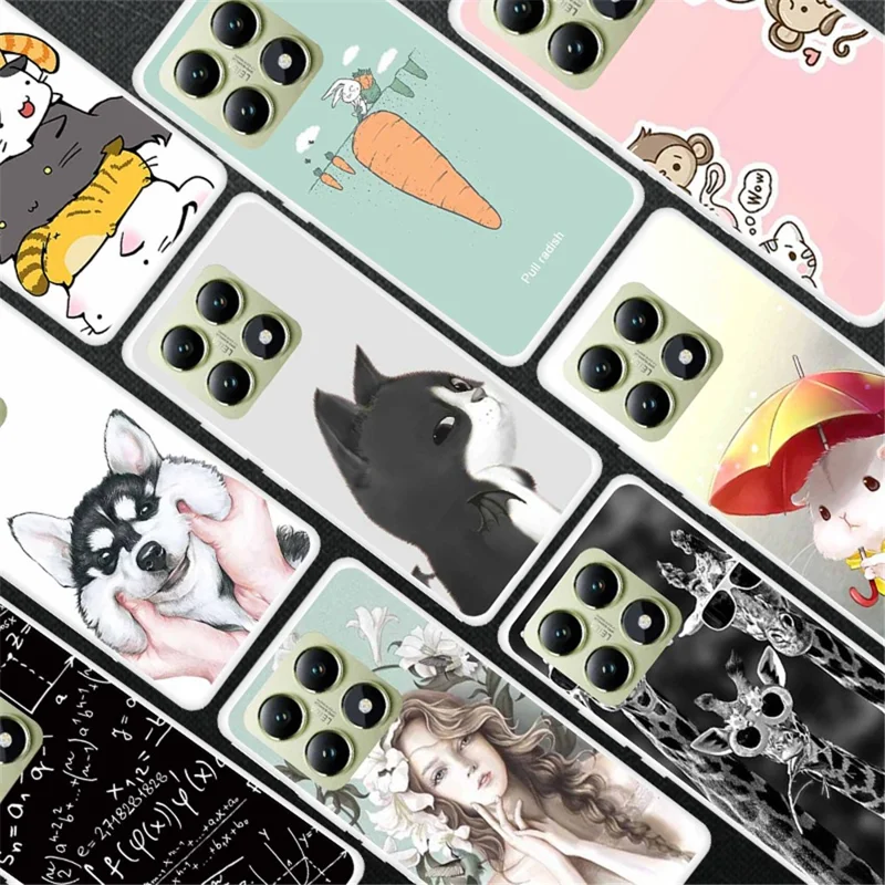 For Xiaomi 14T Pro TPU Case Pattern Printing Anti-Drop Phone Back Cover - Umbrella Squirrel