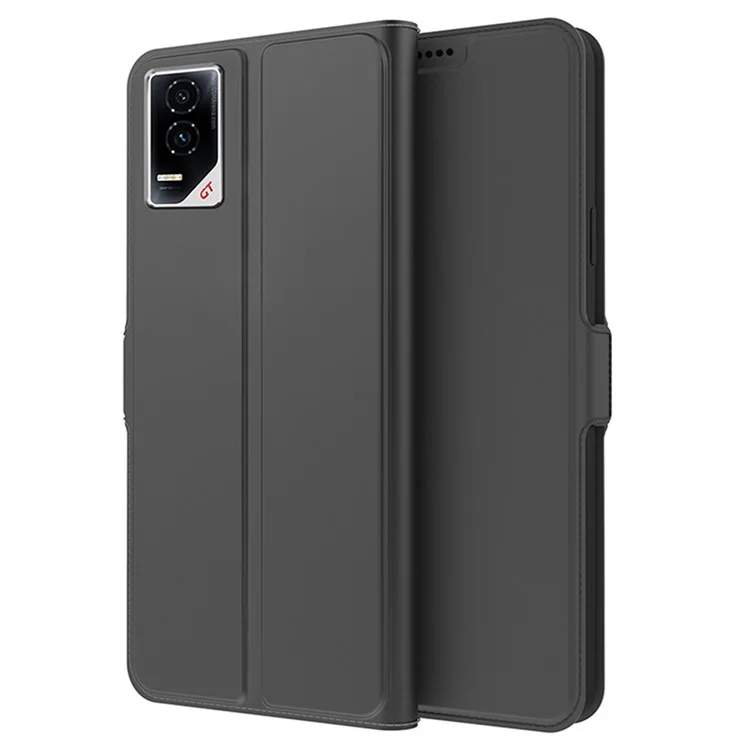 For Honor GT Case Schockresistente TPU-Innenschale Leder-Handyhülle mit Kartenschlitz - Schwarz