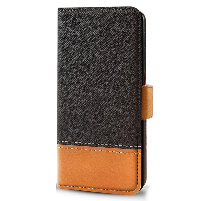 For Honor GT Case Color Splicing PU Leather Wallet Phone Cover - Black