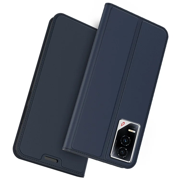 Capa de telefone de couro PU com suporte para cartão e fecho magnético da série For Honor GT - Azul