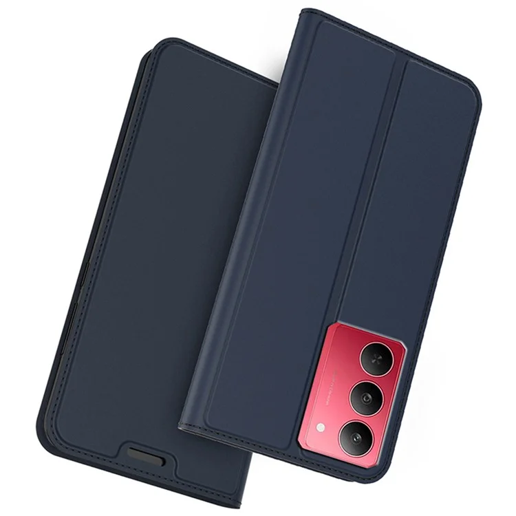 Für Realme 14x 5G / V60 Pro Hülle PU-Leder Telefonabdeckung mit Kartenfach, Ständer und magnetischem Verschluss - Blau
