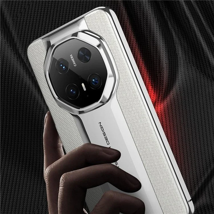 Funda magnética para teléfono GKK para Huawei Mate 70 RS Ultimate / Mate 70 Pro / Mate 70 Pro+ Cubierta trasera de piel PU + PC - Plata