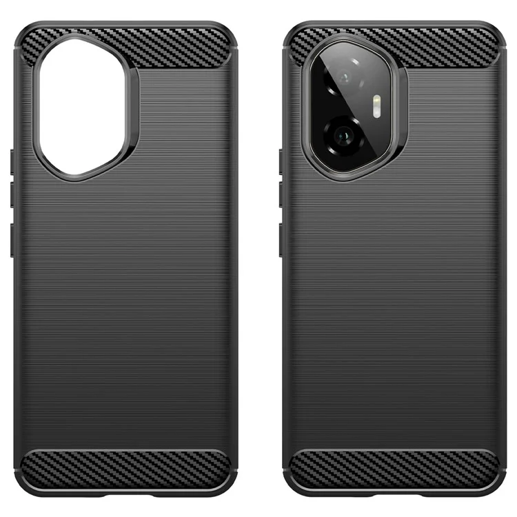 Für Honor 300 Case Carbon Fiber Texture Bürstenprägung Telefonrückseite - Schwarz