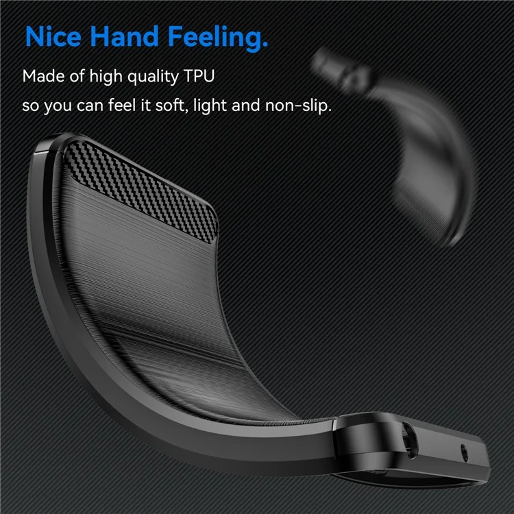 Für Honor 300 Case Carbon Fiber Texture Bürstenprägung Telefonrückseite - Schwarz